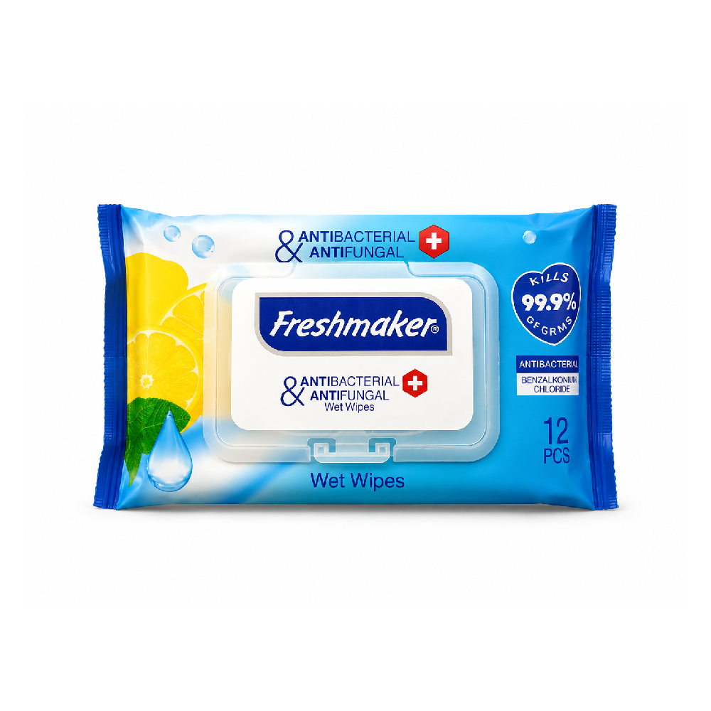 FRESHMAKER ANTIBACTRIAL ANTI FUNGAL WET WIPES 72 PCS Default Title - MamasJan Grocery Nonfood