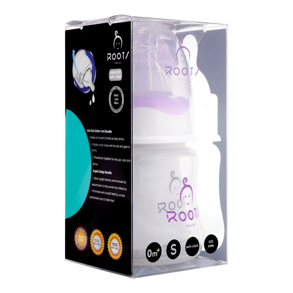 ROOTS NATURAL ANTI COLIC FEEDER NEW BORN J1010 60ML Default Title - MamasJan Grocery Nonfood