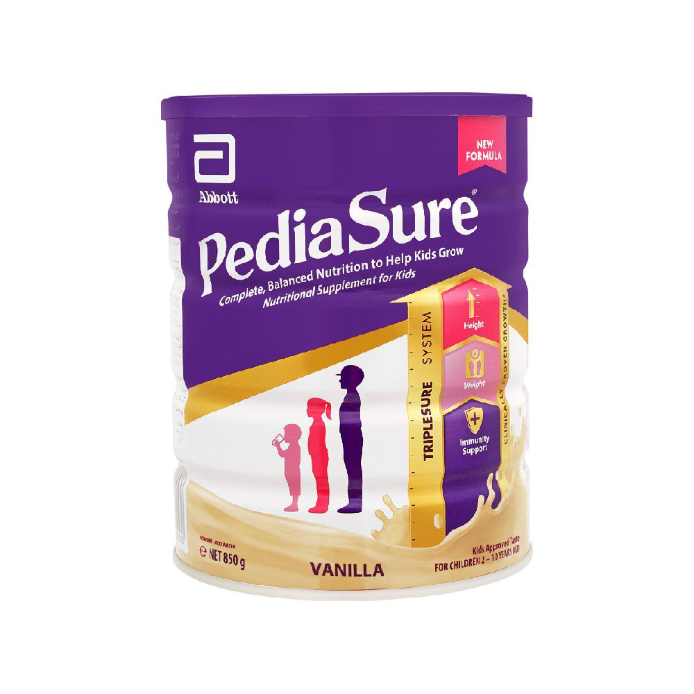 PEDIASURE NUTRITIONAL SUPPLEMENT POWDER FOR KIDS VANILLA TIN 850 GM Default Title - MamasJan Grocery