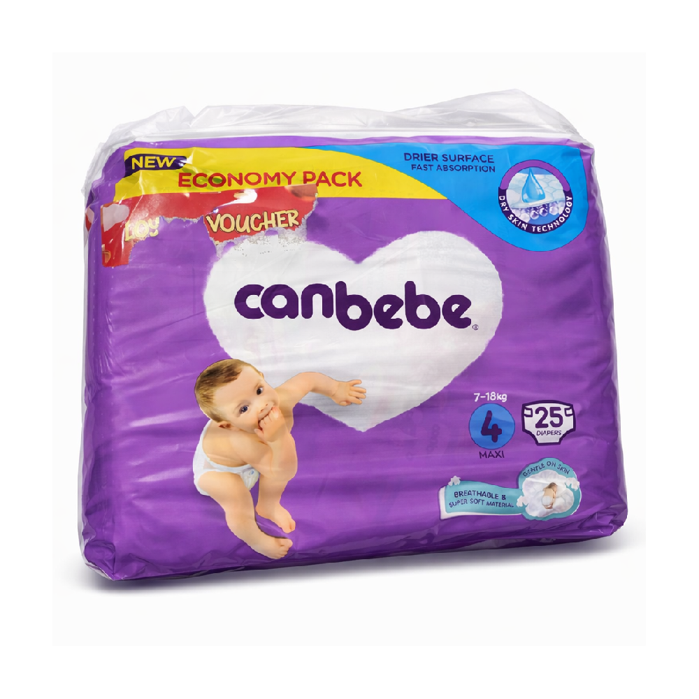 CANBEBE DIAPER COMFORT DRY MAXI 4 25PCS 7-18 KG Default Title - MamasJan Grocery Nonfood