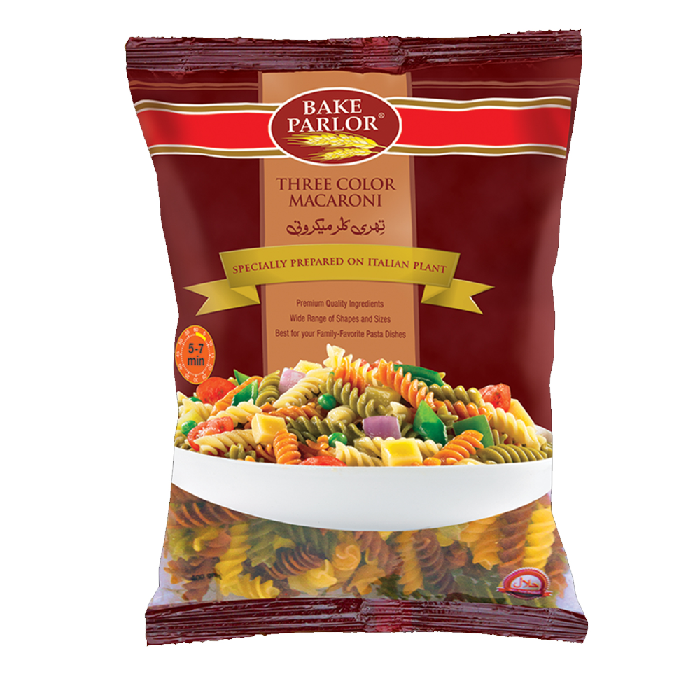 BAKE PARLOR THREE COLOR MACARONI 400 GM Default Title - MamasJan GroceryFoods