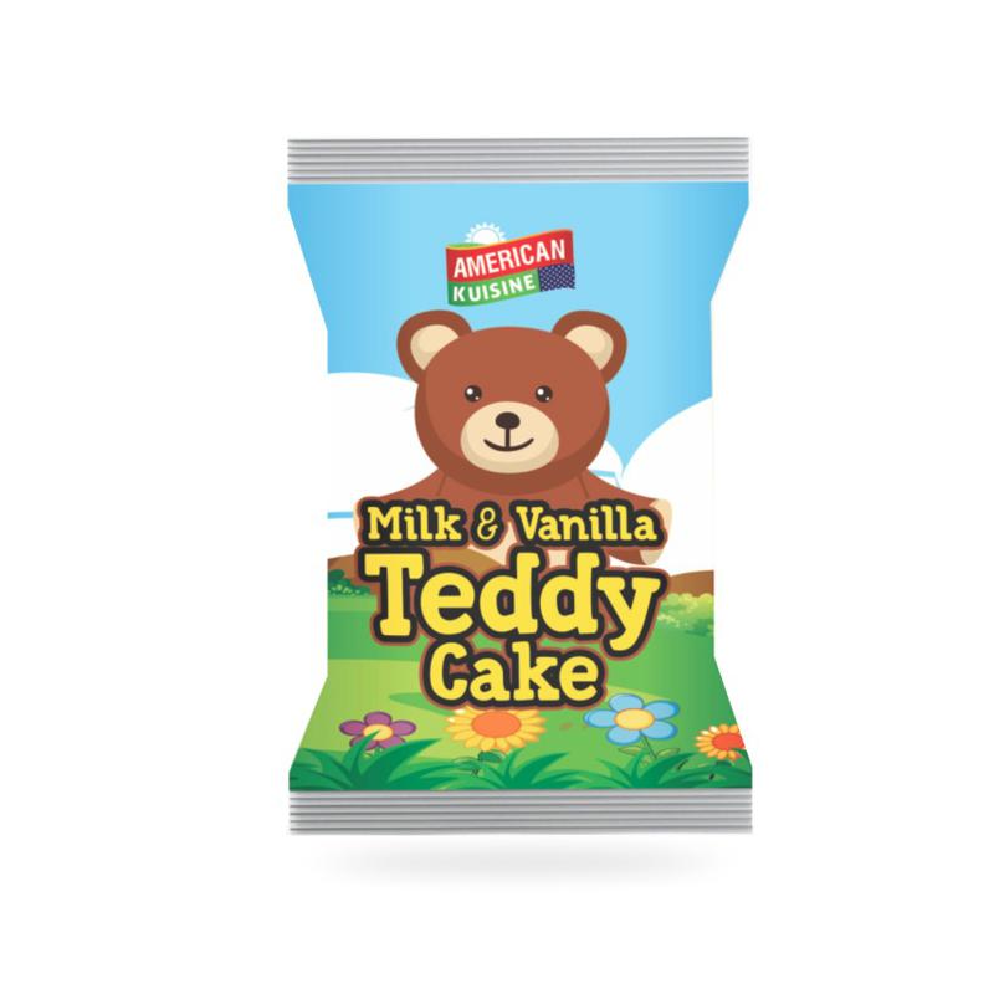 AMERICAN KUISNIE TEDDY CAKE MILK & VANILLA 28GM Default Title - MamasJan Grocery