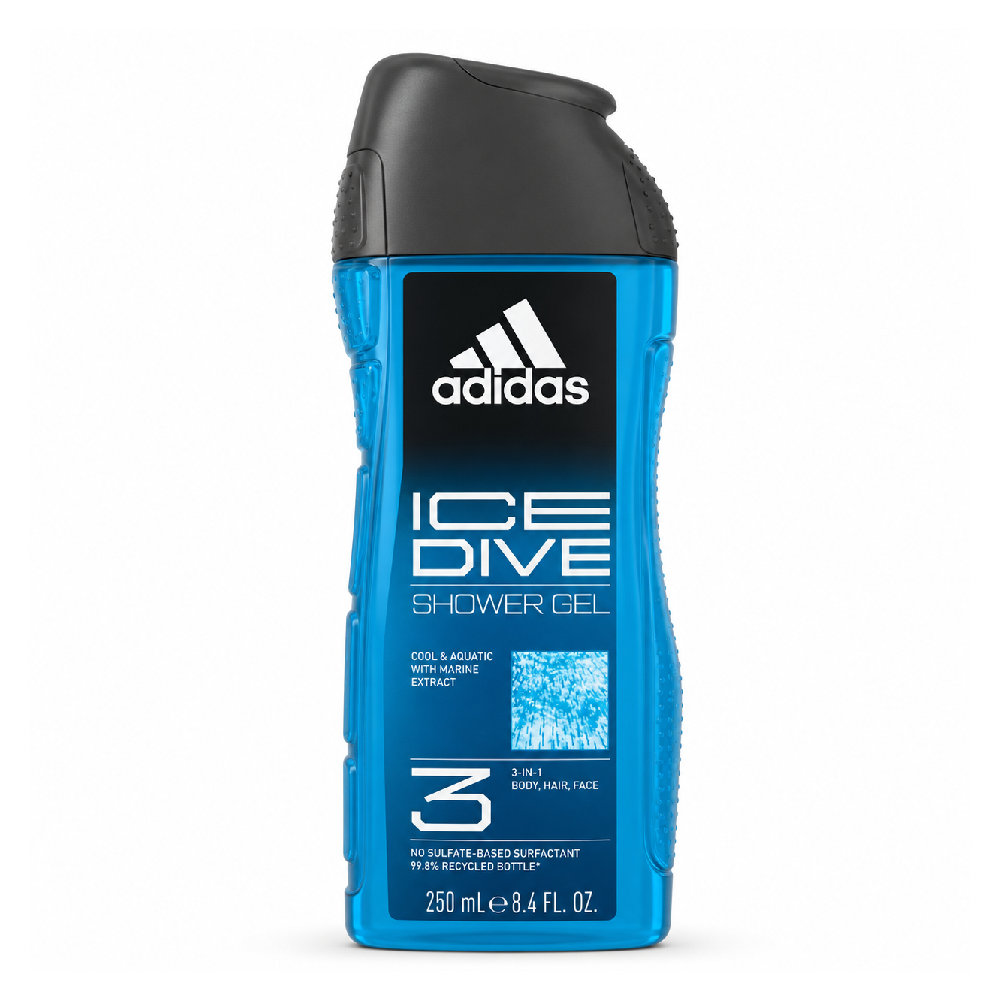 ADIDAS SHOWER GEL ICE DIVE REFRESHING 3IN1 250 ML Default Title - MamasJan Grocery Nonfood