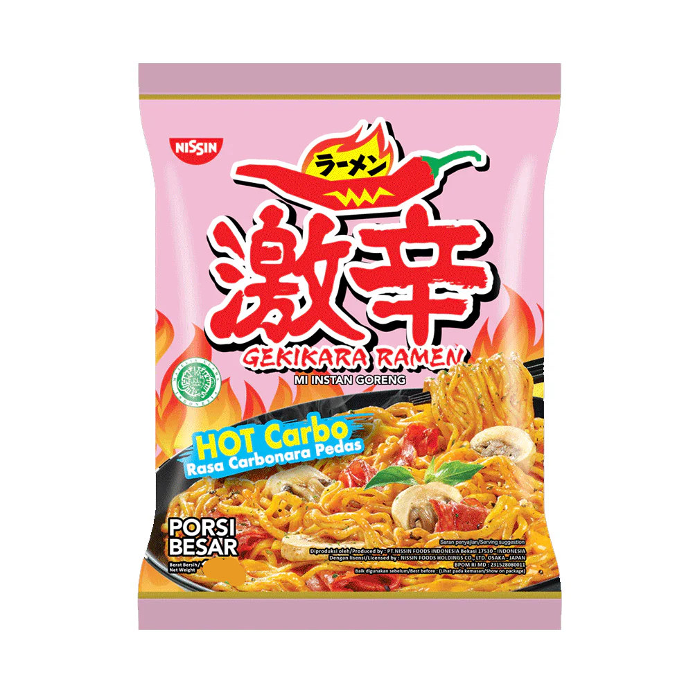 NISSIN GEKIKARA RAMEN NOODLES HOT CARBO 104 GM Default Title - MamasJan GroceryFoods