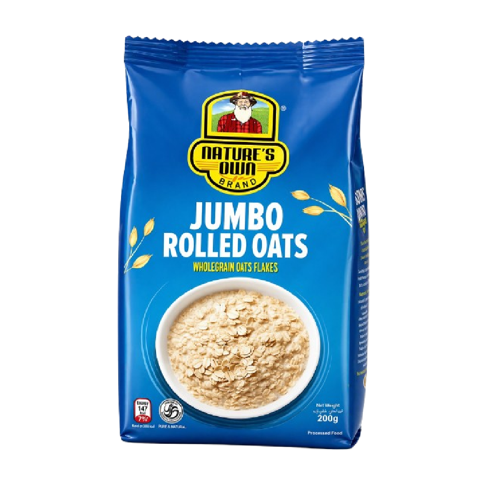 NATURE OWN ROLLED OATS WHOLE GRAIN 200 GM Default Title - MamasJan Grocery Food