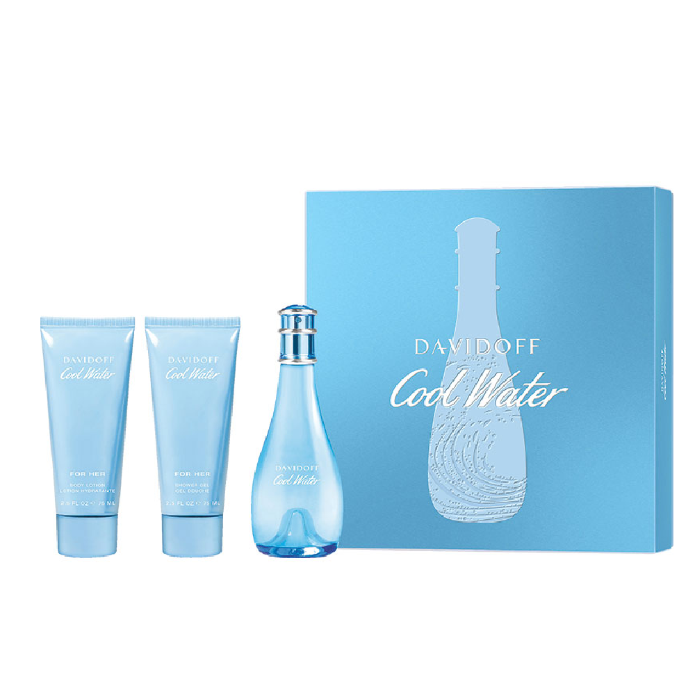 DAVIDOFF COOL WATER WOMAN 3PC GIFT SET BASIC Default Title - MamasJan s