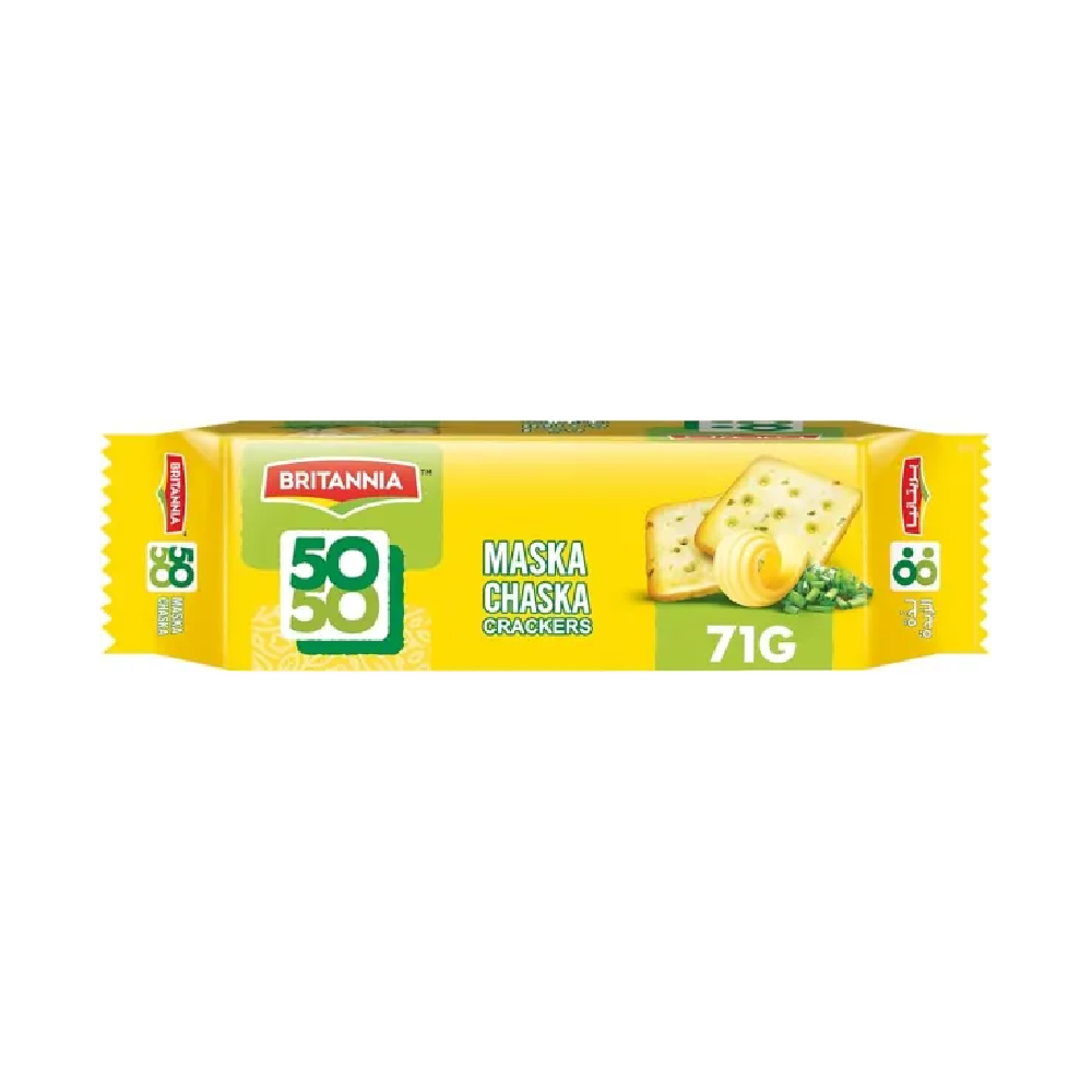 BRITANNIA BISCUIT 50-50 MASKA CHASKA 71 GM Default Title - MamasJan Grocery