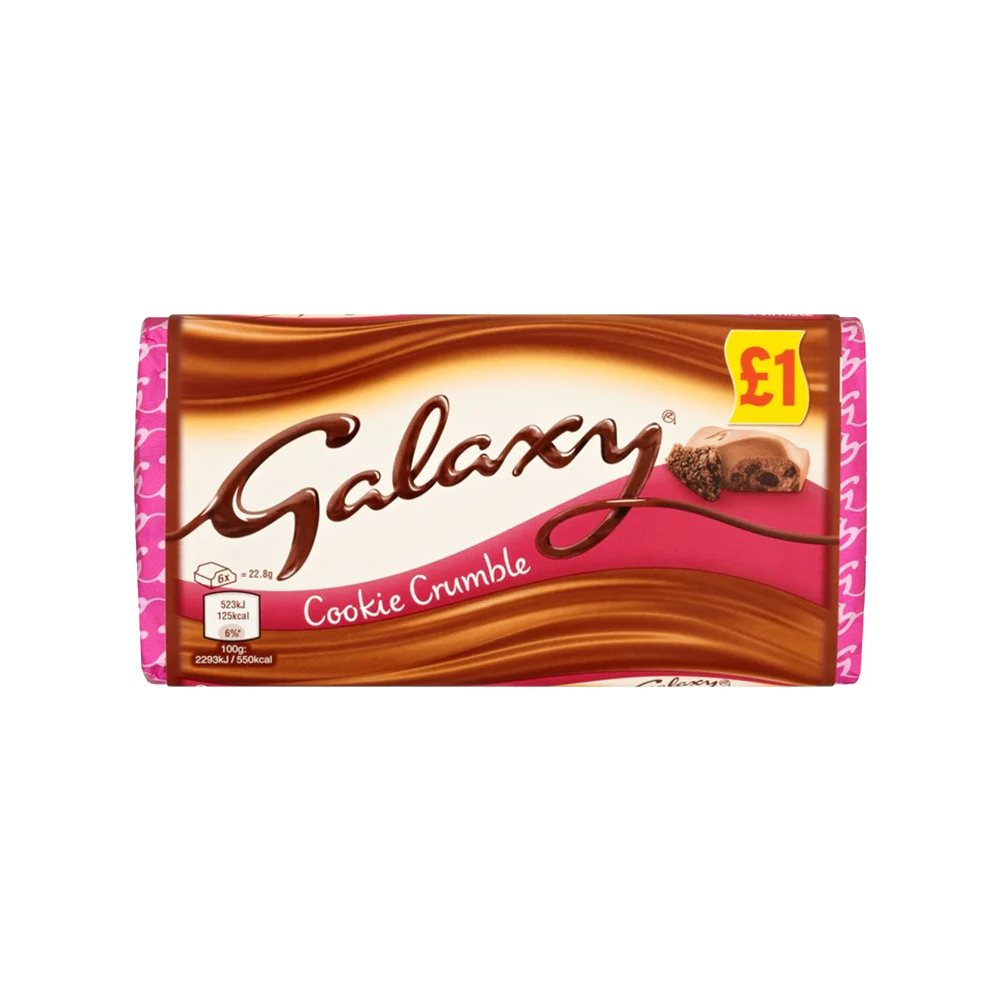 GALAXY CHOCOLATE BAR COOKIE CRUMBLE 114 GM Default Title - MamasJan Grocery