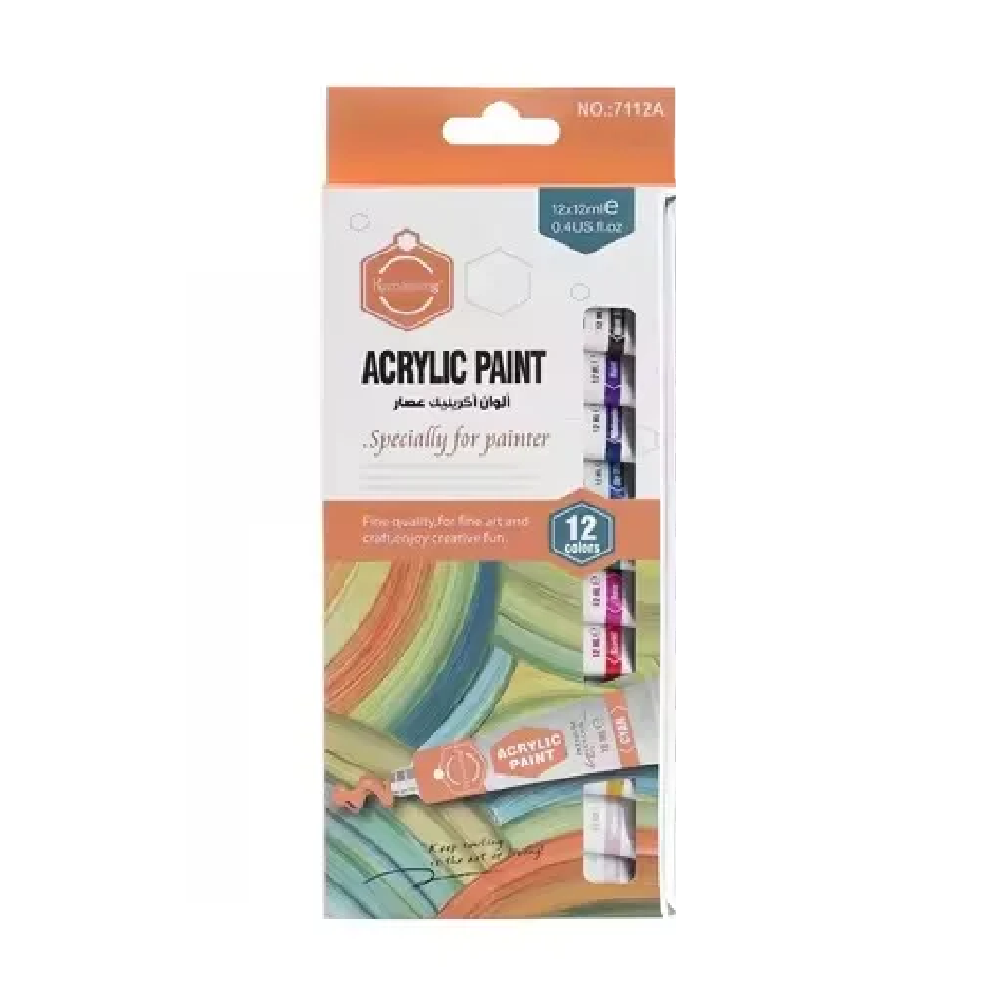 Keep Smiling Acrylic Color 12Pc 7112 Default Title - MamasJan Toys