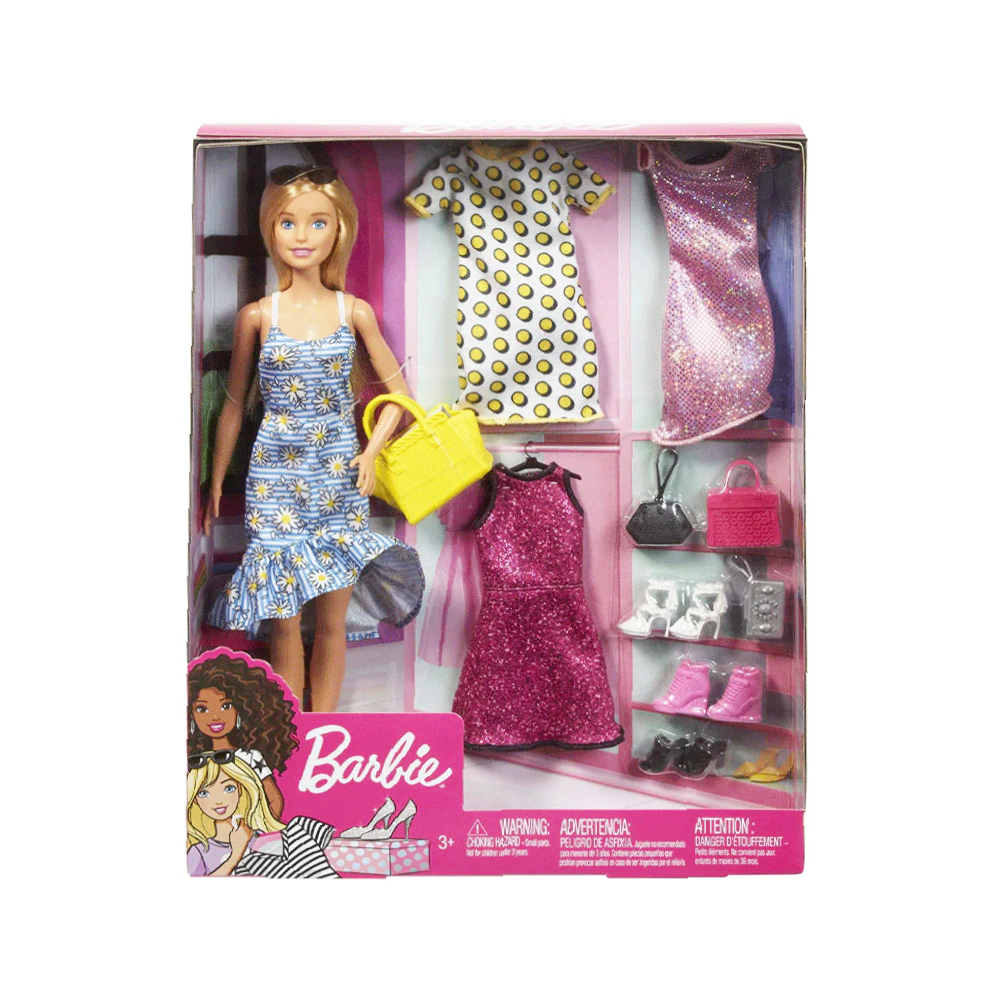 GDJ40 BARBIE DOLL WITH DRESS ACC Default Title - MamasJan Toys