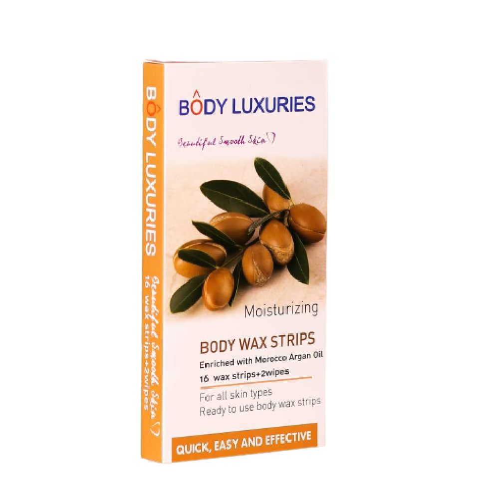 BODY LUXURIES WAX STRIPS MOISTURIZING MOROCCO ARGAN 16+2S Default Title - MamasJan Grocery Nonfood