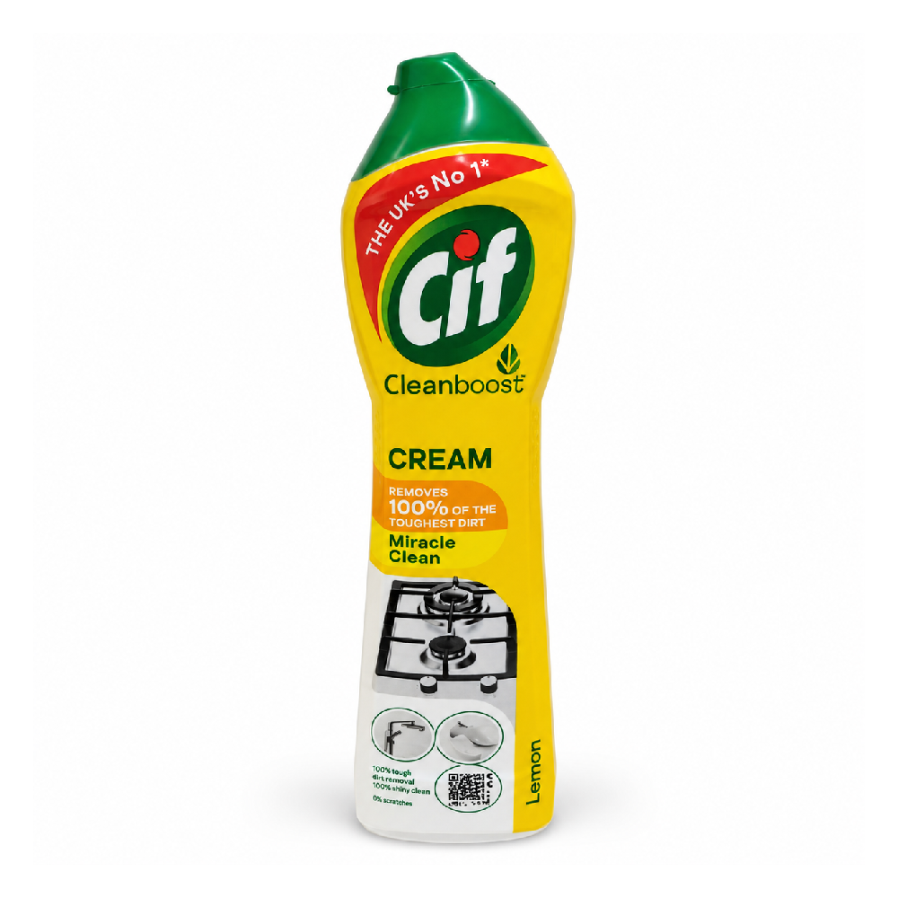 CIF CLEANER CREAM CLEAN BOOST LEMON 500 ML Default Title - MamasJan Grocery Nonfood