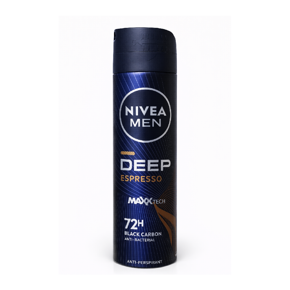 NIVEA MEN SPRAY DEEP BLACK CARBON ESPRESSO 72H 150 ML Default Title - MamasJan Grocery Nonfood