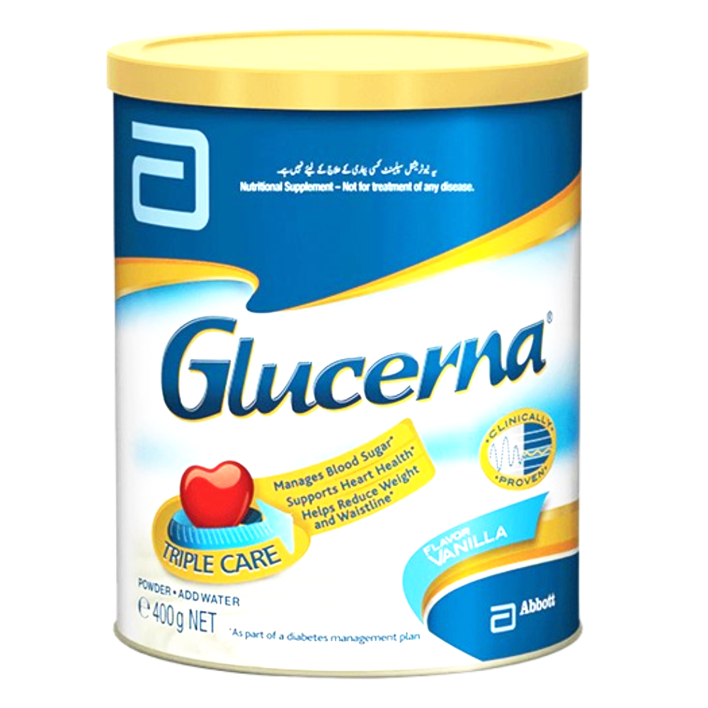 GLUCERNA NUTRITIONAL SUPPLEMENT POWDER VANILLA TIN 400 GM Default Title - MamasJan Grocery
