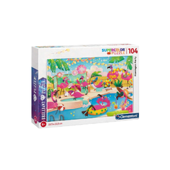 20151 CLEMENTONI PUZZLE FLAMINGOS PARTY 104PC Default Title - MamasJan Toys