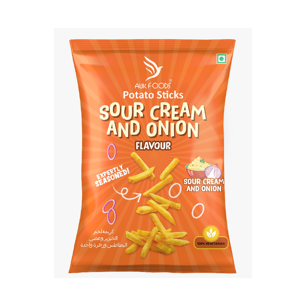 AUK FOODS POTATO STICKS (SOUR CREAM AND ONION FLAVOUR) Default Title - MamasJan Grocery