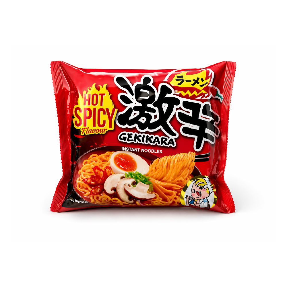 NISSIN GEKIKARA RAMEN NOODLES HOT MUSHROOM 109 GM Default Title - MamasJan Grocery