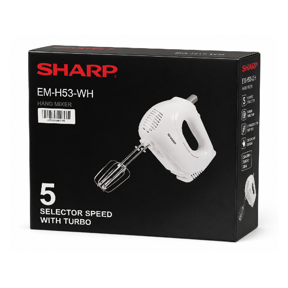 SHARP HAND MIXER EM-H53-WH Default Title - MamasJan Electronics