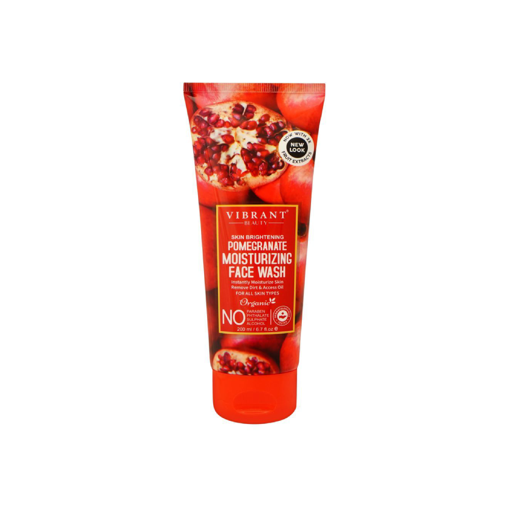 VIBRANT BEAUTY POMEGRANATE MOISTURIZING FACE WASH 200 ML Default Title - MamasJan skincare