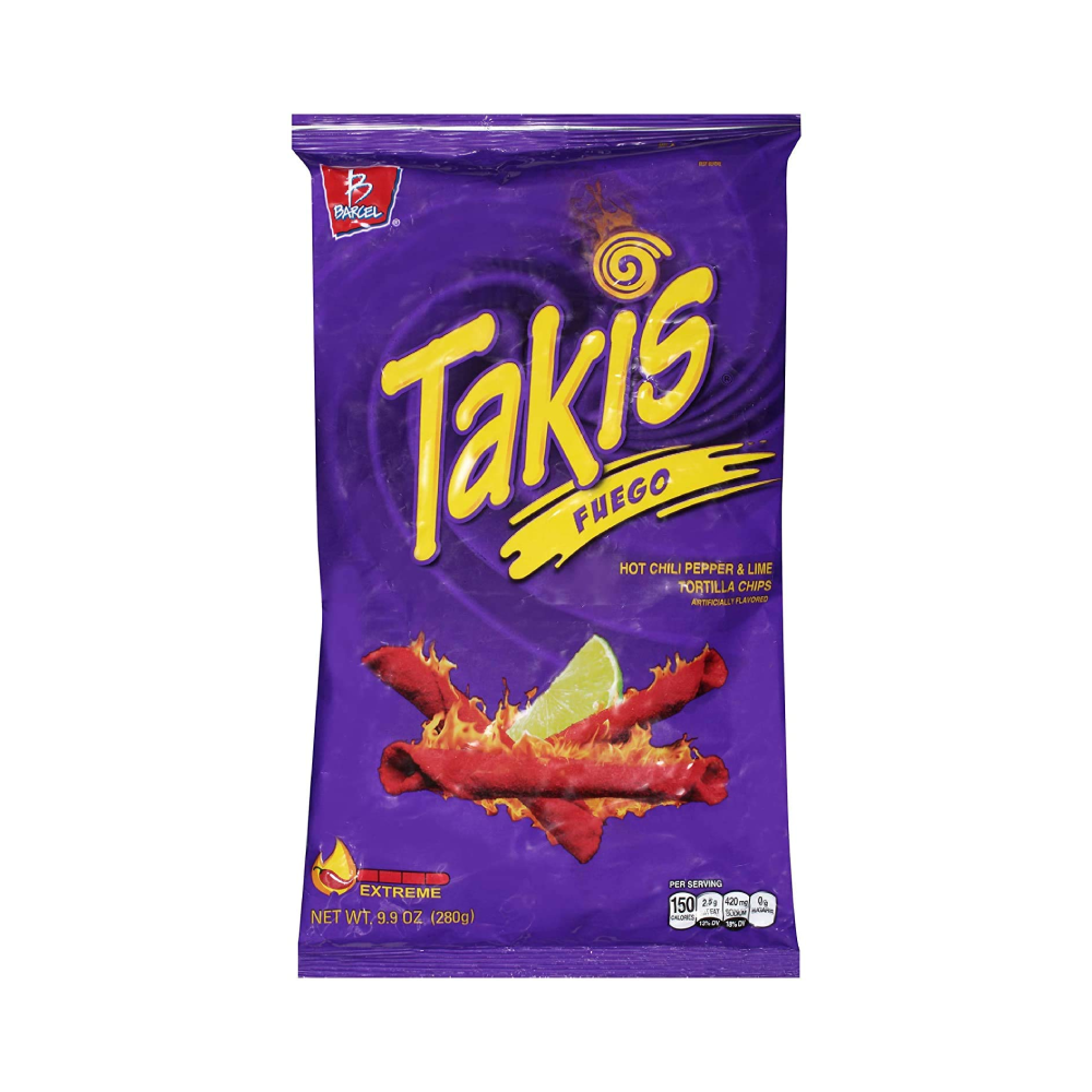 TAKIS CHIPS TORTILLA FUEGO HOT CHILLI PEPPER 114 GM Default Title - MamasJan Grocery