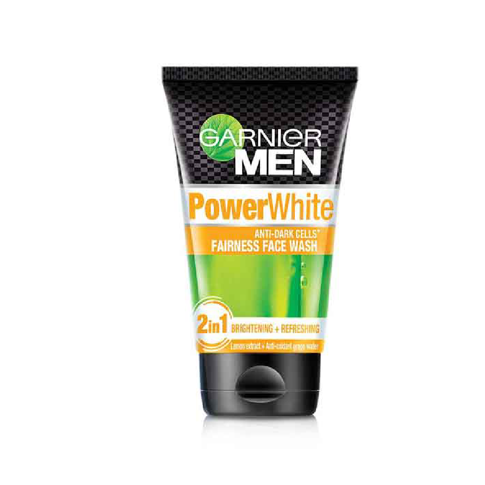 GARNIER MEN POWER WHITE FACE WASH 100ML 50ml - MamasJan skincare