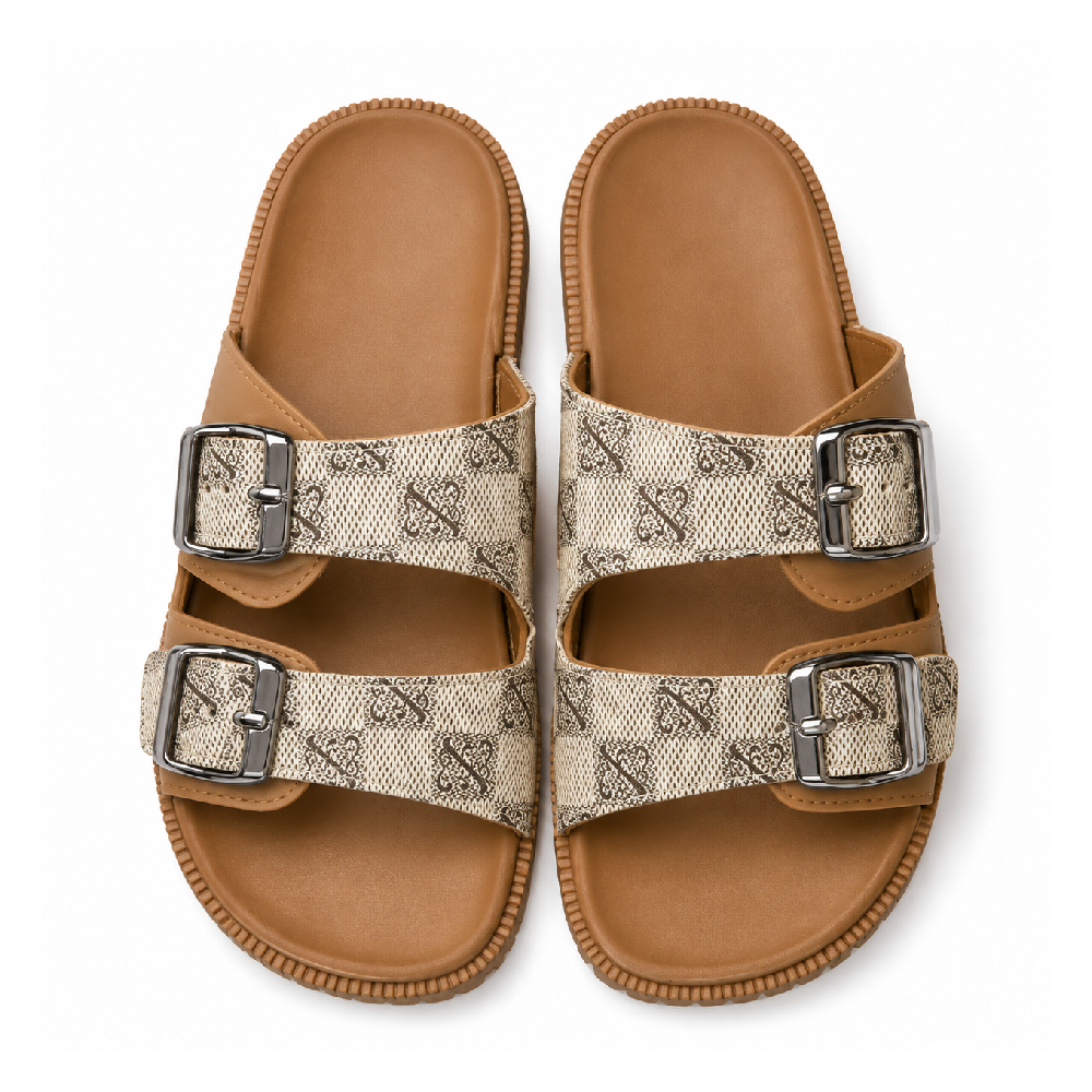 LADIES SLIPPER BROWN SIZE 38-39 V512-58 36-41 IR-26 PVC Default Title - MamasJan KidsWear