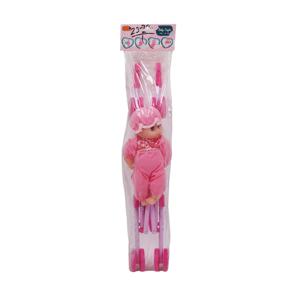 SO-6611-14 BABY DOLL STROLLER Default Title - MamasJan Toys