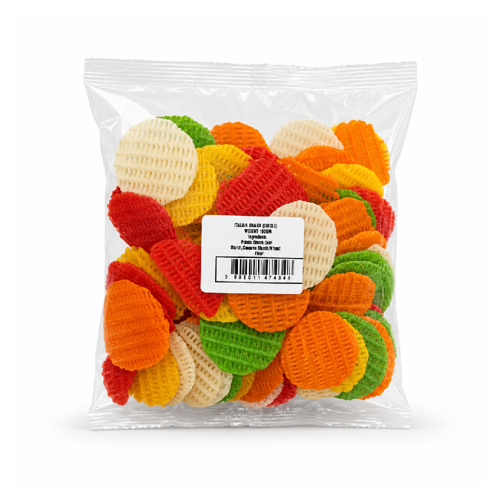 ITALIAN SNACKS COLORED CIRCLE CUT 100 GM Default Title - MamasJan GroceryFoods