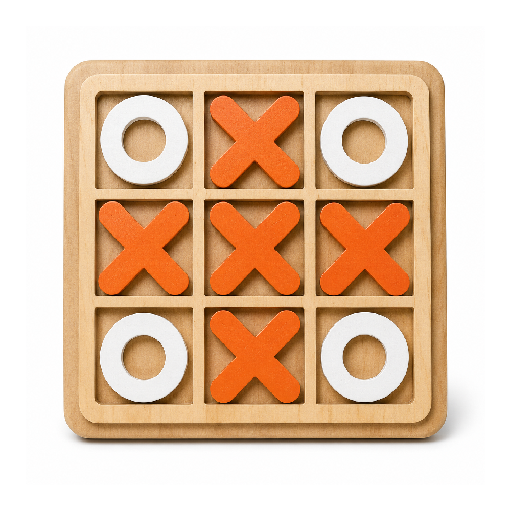 X0-1 TIC TAC TOE MINI WOODEN GAME Z.B Default Title - MamasJan Toys