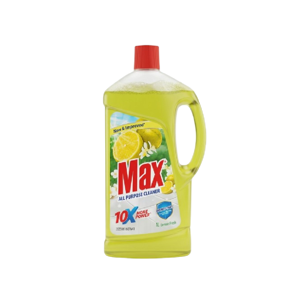 MAX CLEANER ALL PURPOSE LEMON FRESH 1 LTR Default Title - MamasJan Grocery Nonfood