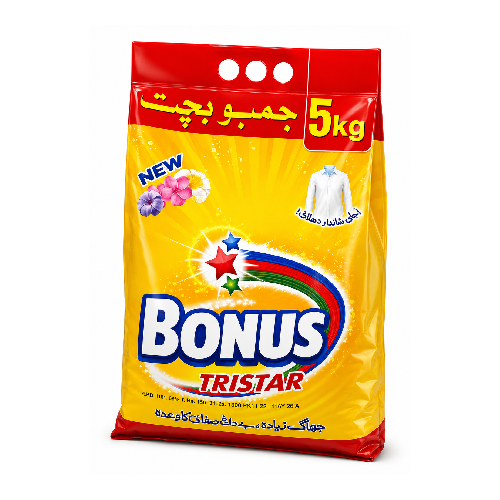 BONUS TRI STAR WASHING POWDER 5KG Default Title - MamasJan Grocery Nonfood