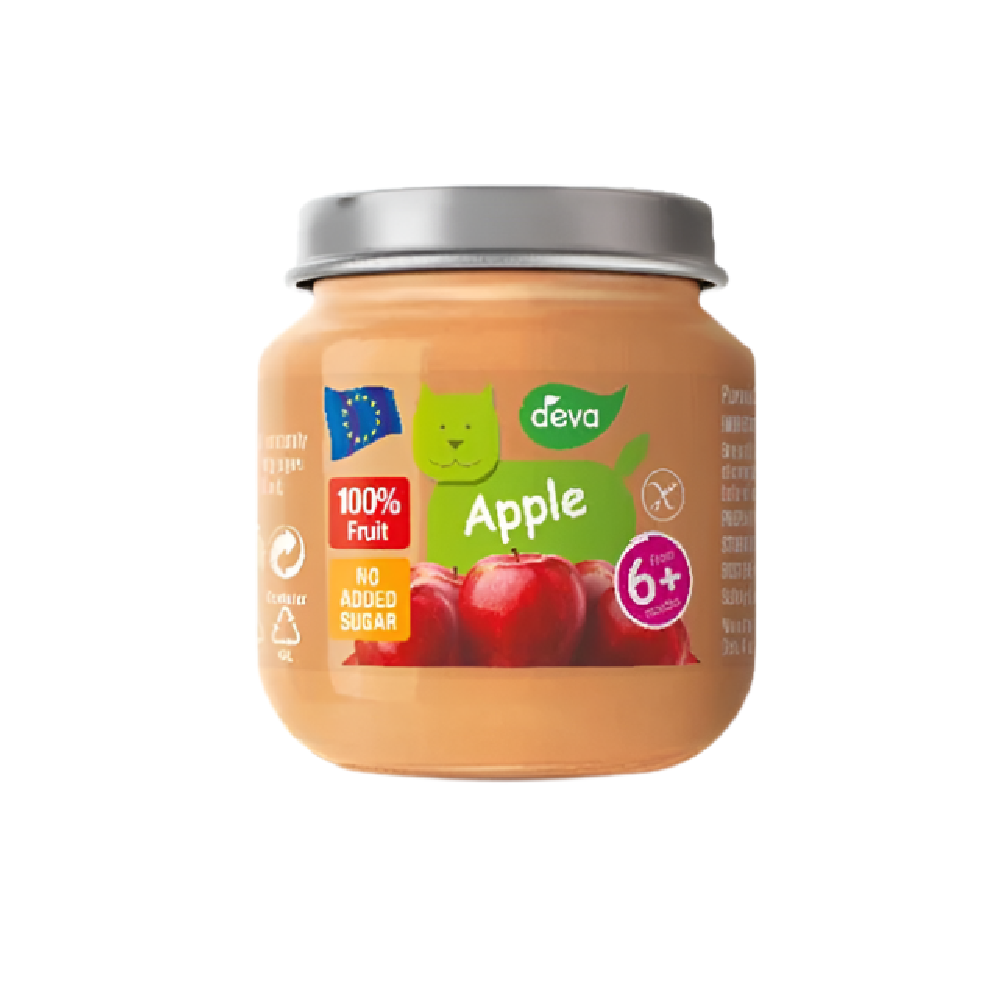 DEVA BABY FOOD APPLE 6+MONTHS 125 GM Default Title - MamasJan Grocery