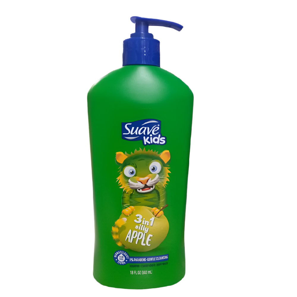SUAVE KIDS SHAMPOO & CONDITIONER SILLY APPLE 3IN1 532ML Default Title - MamasJan Grocery Nonfood