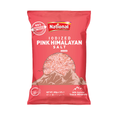 NATIONAL IODIZED PINK HIMALAYAN SALT 800 GM POUCH Default Title - MamasJan Grocery