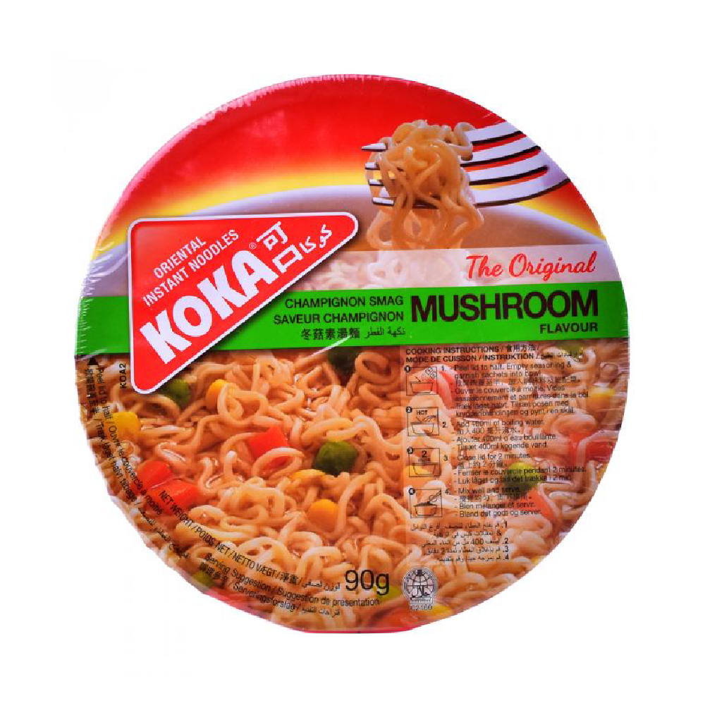 KOKA INSTANT NOODLES MUSHROOM BOWL 90 GM Default Title - MamasJan Grocery