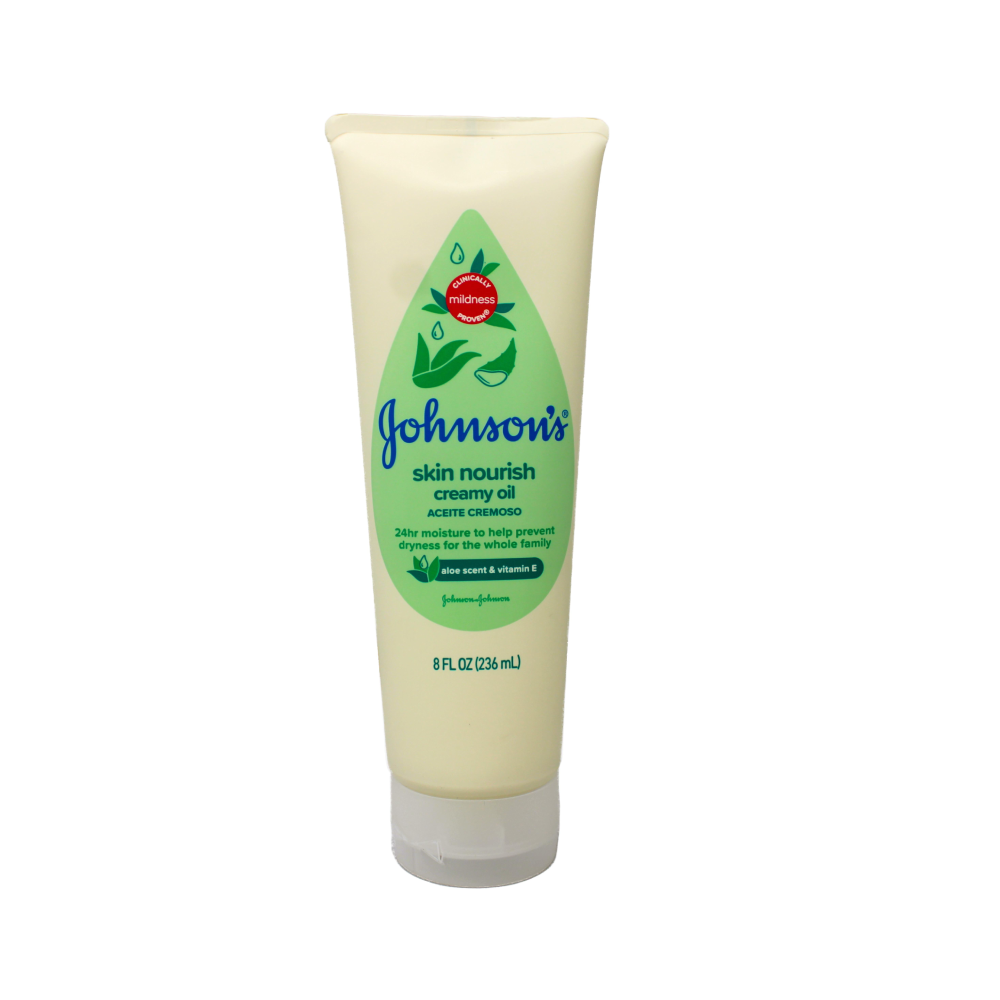 JOHSONS BABY CREAMY OIL ALOE & VITAMIN E 236 ML Default Title - MamasJan Grocery Nonfood