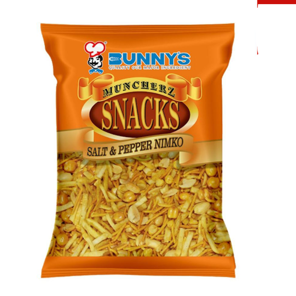 BUNNYS MUNCHERZ SNACKS SALT AND PEPPER NIMKO 200GM Default Title - MamasJan Grocery