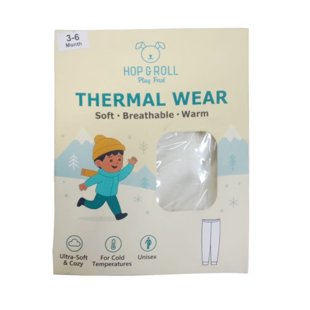 HOP & ROLL THERMAL PAJAMA OFF WHITE 3-6M 1PC Default Title - MamasJan KidsWear