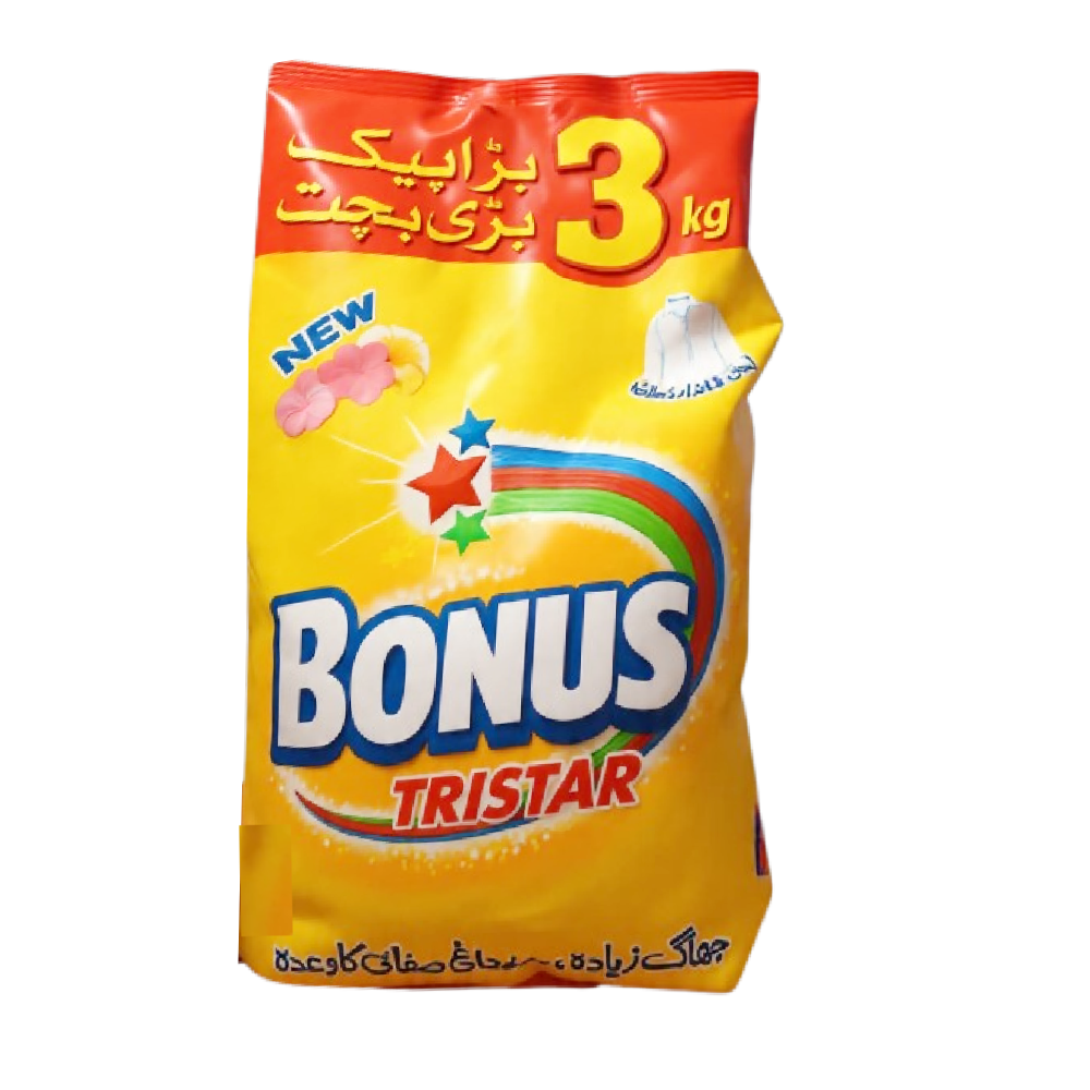 BONUS TRI STAR WASHING POWDER 3KG Default Title - MamasJan Grocery Nonfood