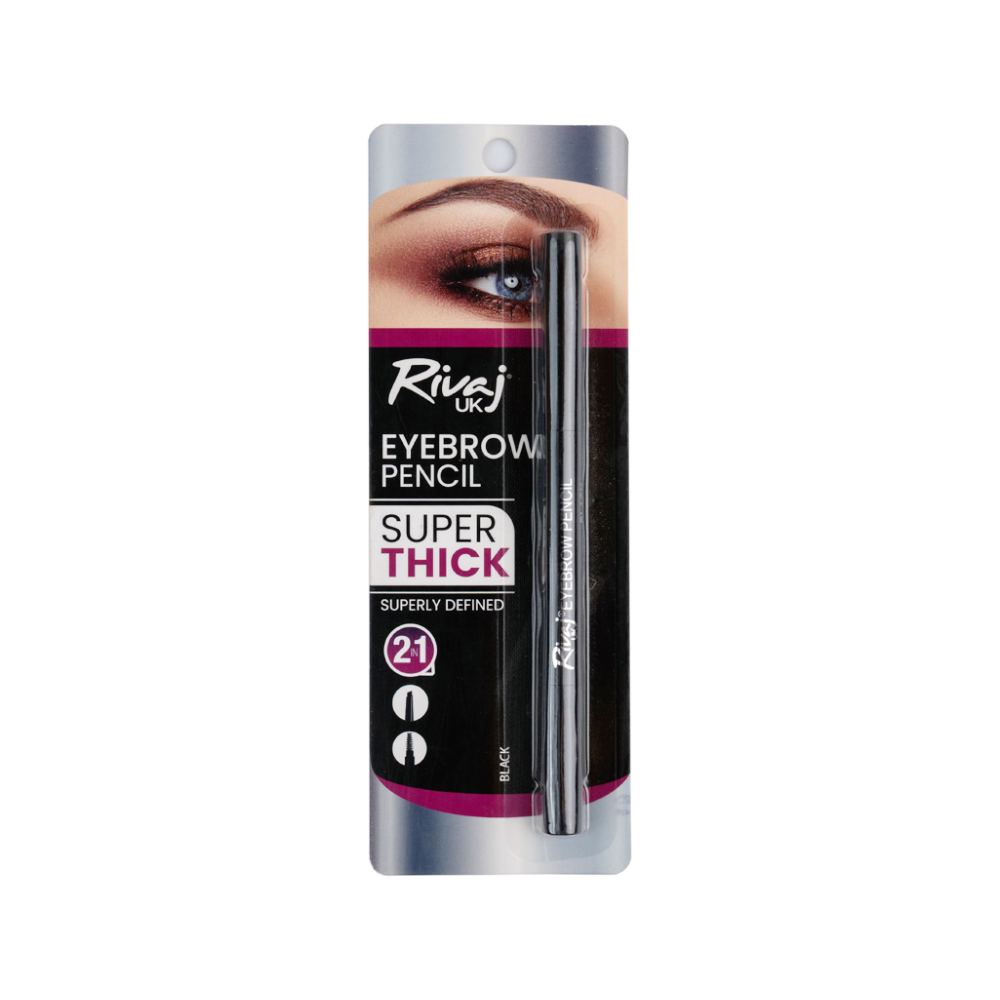 RIVAJ EYEBROW WITH BRUSH PENCIL BLACK 1.2G Default Title - MamasJan Makeup