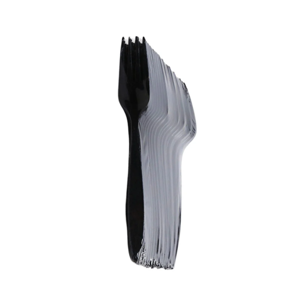 HOUSE & CO DISP TABLE FORK HEAVY BLACK SET 24 BLACK Default Title - MamasJan Grocery Nonfood