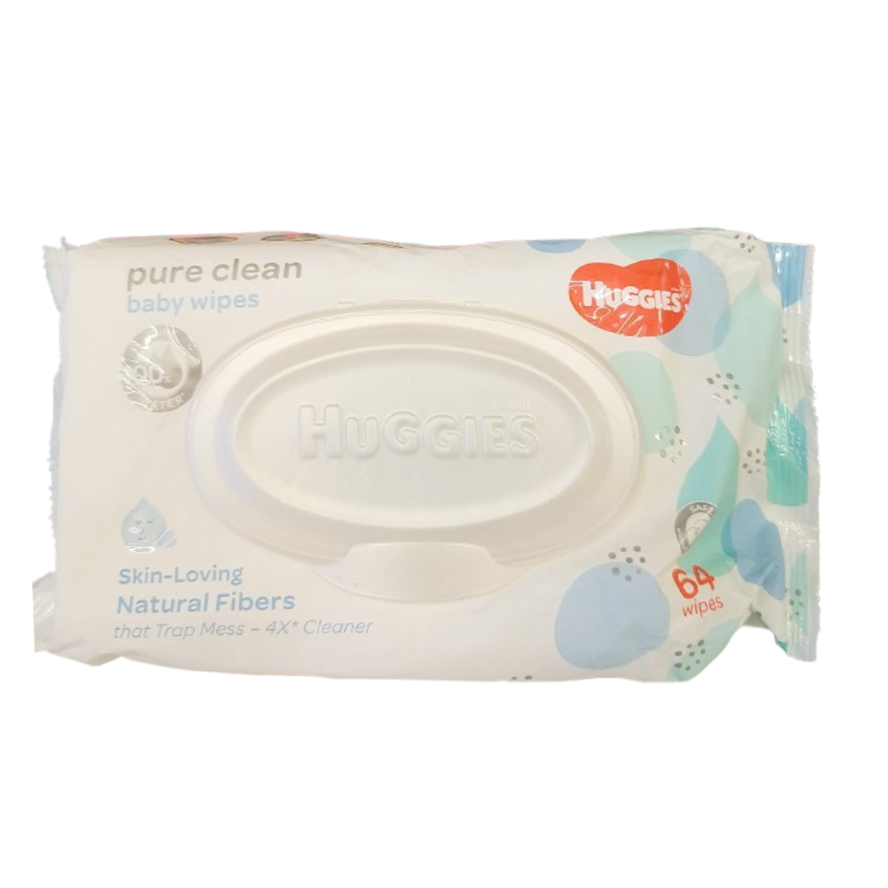 HUGGIES BABY WIPES 64PC NATURAL CARE PLUS WITH CAPS Default Title - MamasJan Grocery Nonfood