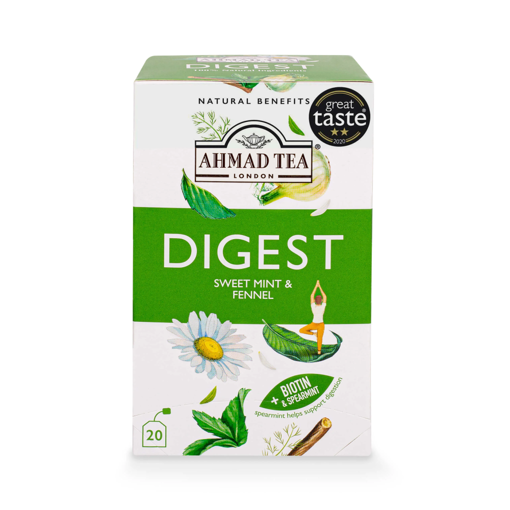 AHMAD TEA BAGS DIGEST SWEET MINT & FENNEL 20S 30 GM Default Title - MamasJan Grocery