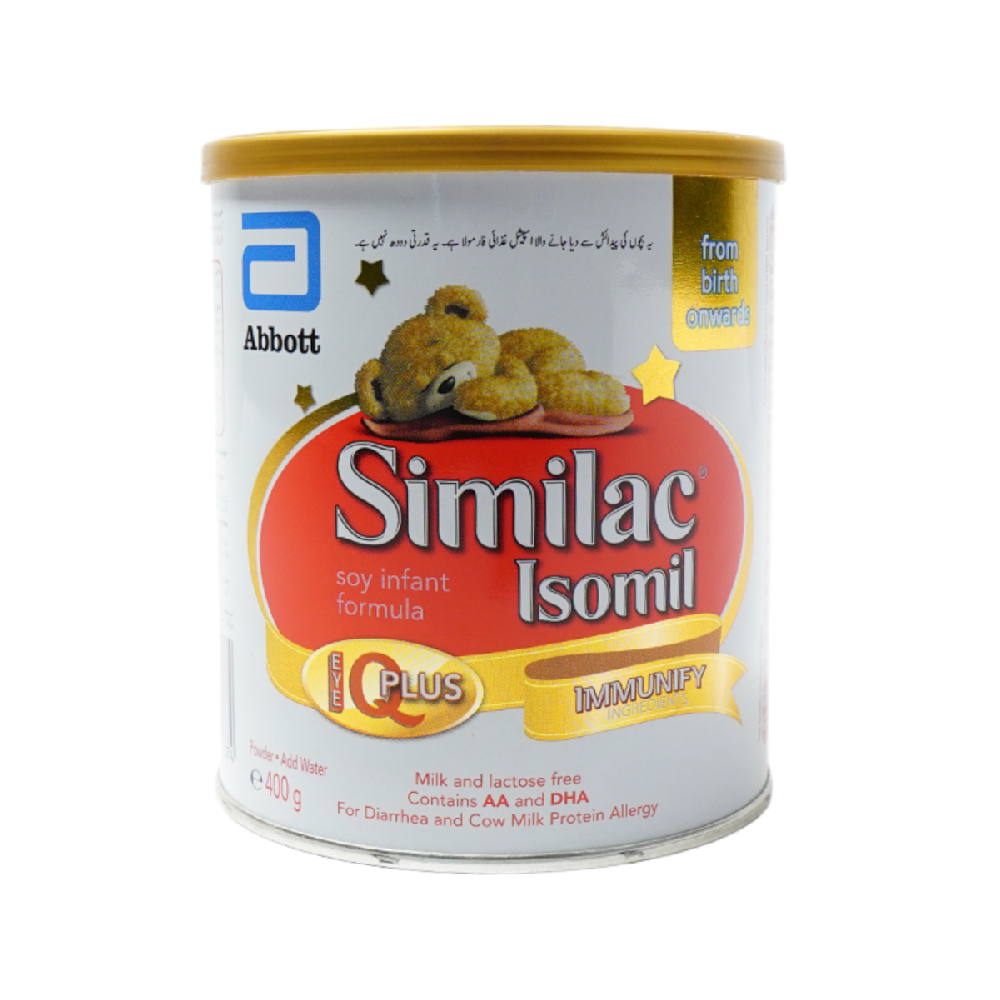 SIMILAC ISOMIL MILK POWDER TIN IMMUNIF 400 GM Default Title - MamasJan Grocery