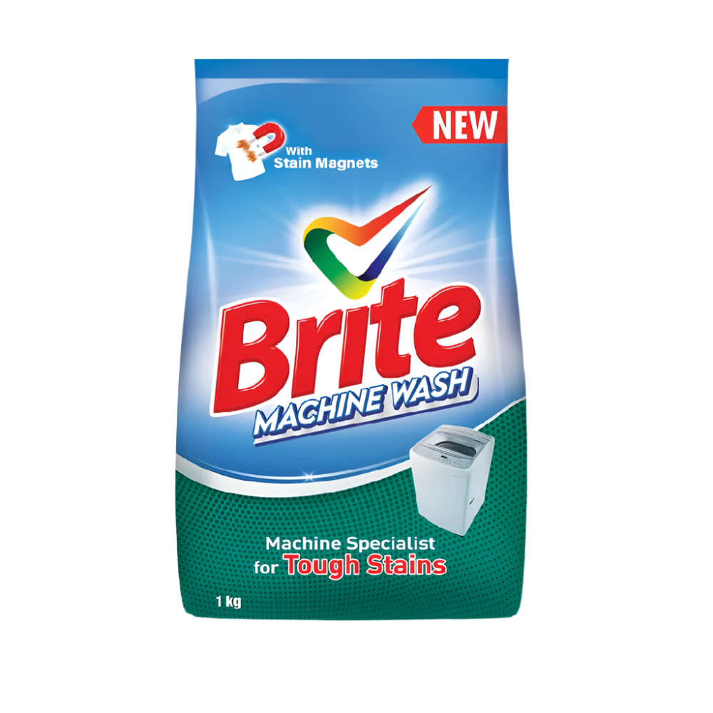 BRITE WASHING POWDER MACHINE WASH 1 KG Default Title - MamasJan Grocery Nonfood