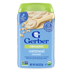 GERBER BABY CEREAL ORGANIC OATMEAL 227 GM BASIC Default Title - MamasJan GroceryFoods