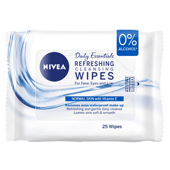 Nivea Facial Wipes 3 In 1 Refreshing Cleaning Dry Box 25S