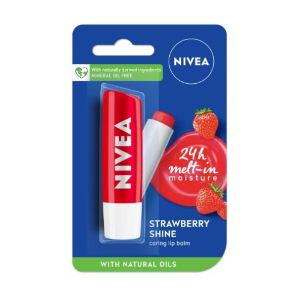 Nivea Lip Balm Strawberry Shine 4.8g