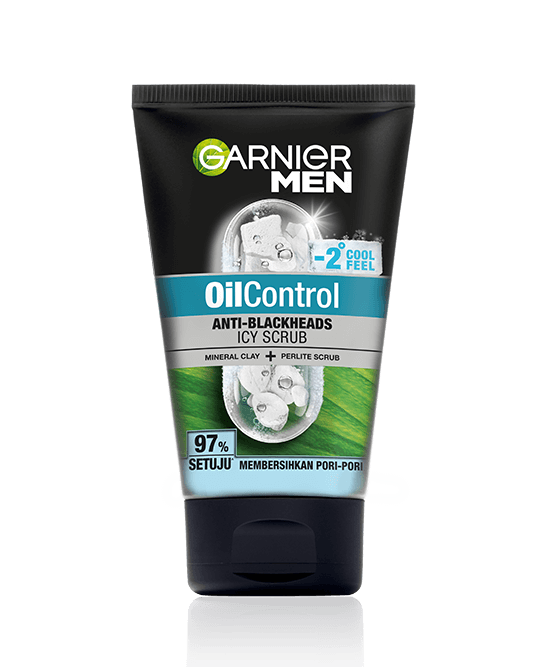 Garnier Men Oil Control Anti Blackheads Brightening Icy Scrub 100Ml