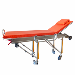 Ambulance Stretcher Foldable Patient Transport Trolley With Adjustable Backrest - The Healthcare Shop Pakistan